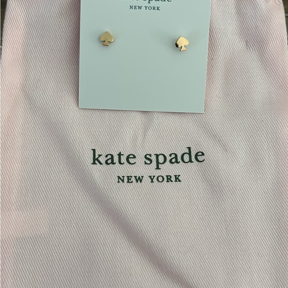kate spade gold spade stud earrings (small)